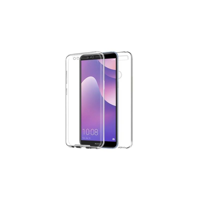 COOL Funda compatible con HUAWEI Y7 2018 / HONOR 7C * Silicona 3D doble 360º * Transparente y flexible