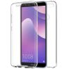 COOL Funda compatible con HUAWEI Y7 2018 / HONOR 7C * Silicona 3D doble 360º * Transparente y flexible