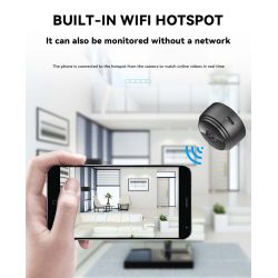 Mini cámara A9 WiFi HD 1080p Grabadora de voz, de vídeo inalámbrica vigilancia Hogar inteligente Seguridad bebés mascotas