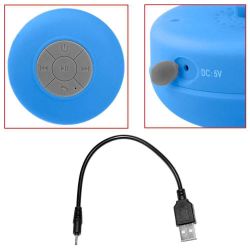 Altavoz Bluetooth impermeable IPX4 ⋆ Con ventosa para ducha playa piscina ⋆ Negro blanco rosa amarillo azul verde