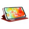 COOL Funda para XIAOMI REDMI 12C * Flip cover libro con tapa magnética y ventana * Color rojo