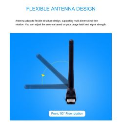 Antena Wifi USB Tarjeta de red receptor transmisor inalámbrico MT7601 150Mbps PC portátil ordenador