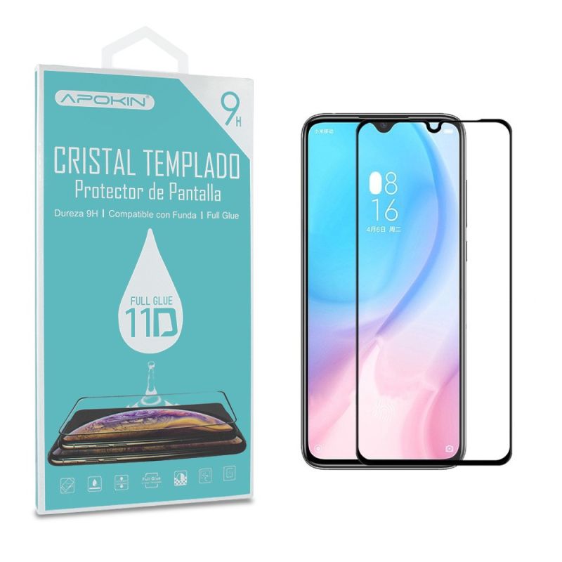 Protector de pantalla compatible con XIAOMI MI 9 * Cristal templado borde negro