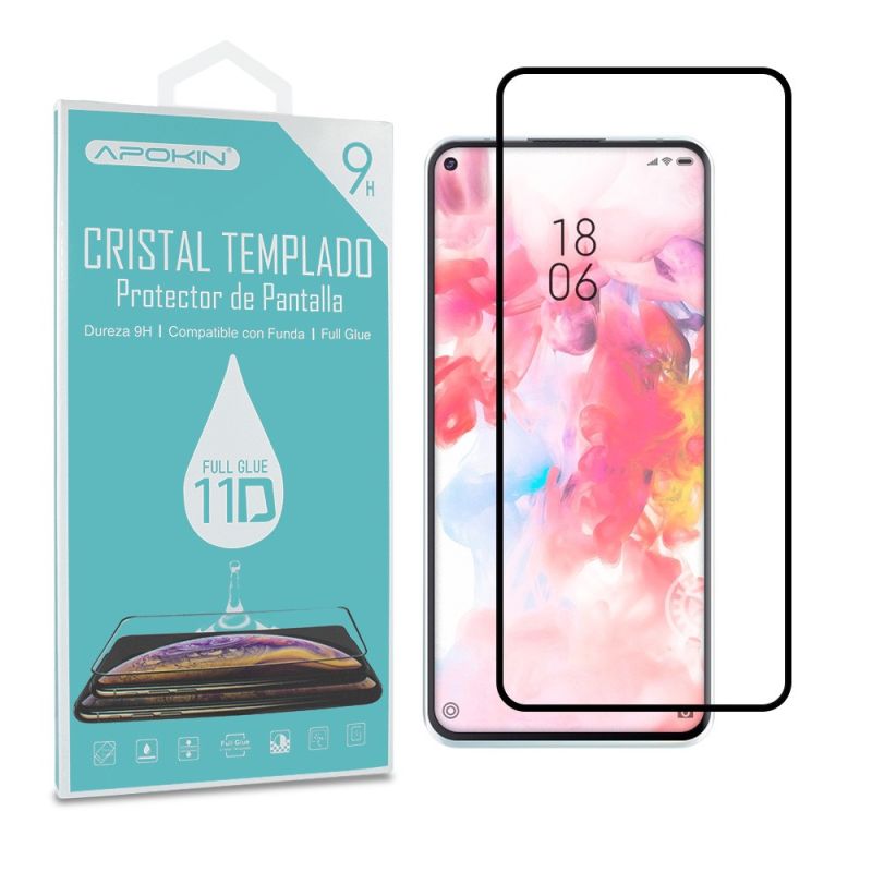 Cristal templado XIAOMI MI 10 LITE 4G / MI 10 LITE 5G Borde negro Protector de pantalla