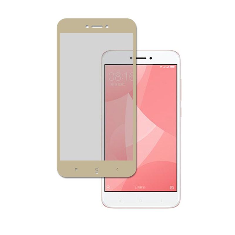 Protector de pantalla compatible con XIAOMI REDMI 4X ⋆ Cristal templado 9H ⋆ Borde dorado ⋆ Protección elegante y resistente 🛡️📱
