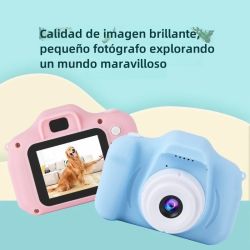 Mini cámara digital Infantil niñas niños Fotos 800w video HD 1080p X2 Edad recomendada 3 - 12 años / Rosa verde azul