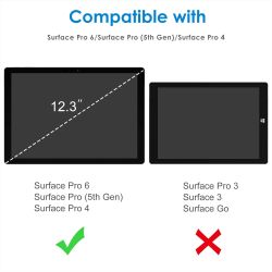 Protector de pantalla compatible con MICROSOFT SURFACE PRO 4 / 5 / 6 / 7 * Cristal templado dureza 9H