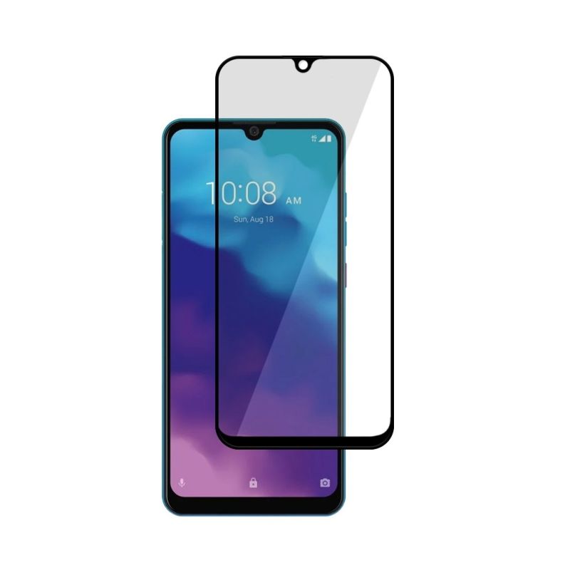 Protector de pantalla compatible con ZTE BLADE A5 2020 ⋆ Cristal templado 9H ⋆ Borde negro ⋆ Alta dureza y claridad