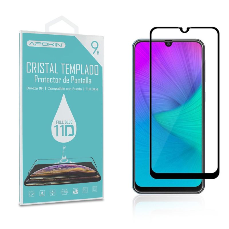 Protector de pantalla compatible con XIAOMI REDMI 12 * Cristal templado borde negro * Alta resistencia y ajuste perfecto